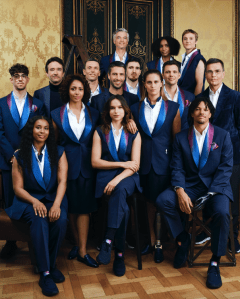 The uniforms Berluti designed for Team France for 2024 Paris Olympic and Paralympic Games’ opening ceremonies.