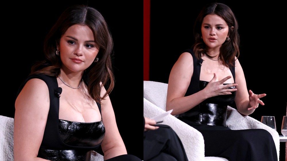 Selena Gomez speaks at the Time 100 Summit on April 24, Brandon Maxwell