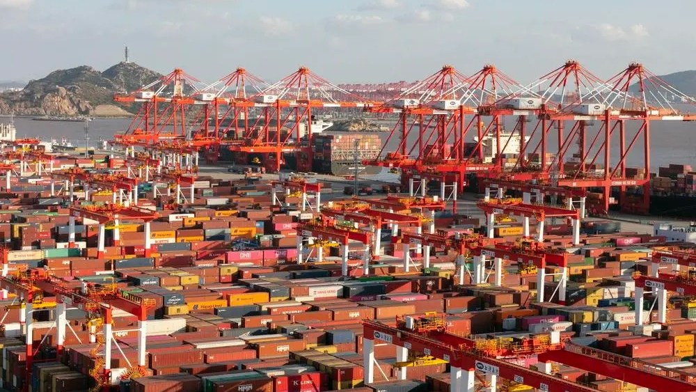 A port in Shanghai.