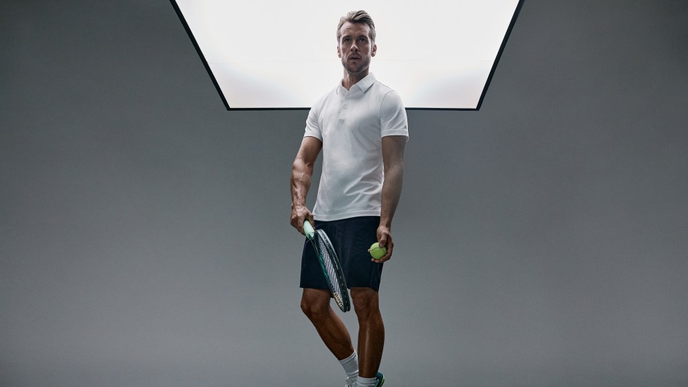 A Look from AG's first activewear capsule collection
