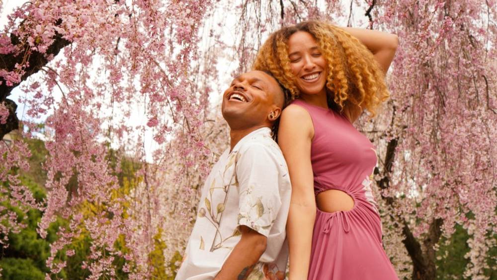 A look from the Ted Baker capsule with Brooklyn Botanic Gardens.