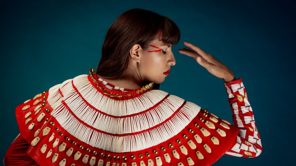 Model and designer Pershawn Bread who will participate in SNFW wearing Elias Not Afraid, SWAIA 2023.