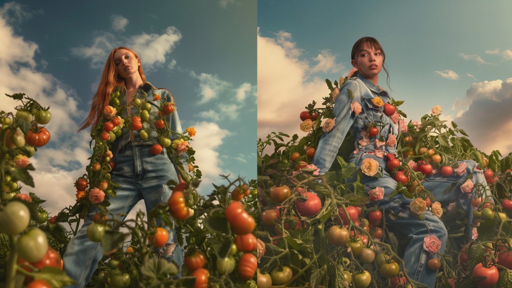 This was a never-before-done project, firstly in creating plastic-free stretch denim and secondly in using it to cultivate the growth of tomato plants. In as much, it needed a new way of storytelling to visualize what the fabric has the capability to do at its end of life. To achieve this, Triarchy said it leveraged artificial intelligence to illustrate "what was beyond the realm of reality."