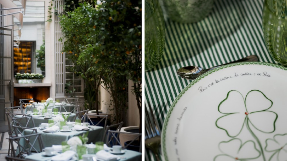 The Dior-inspired tea service will be at Majorelle in The Lowell hotel.