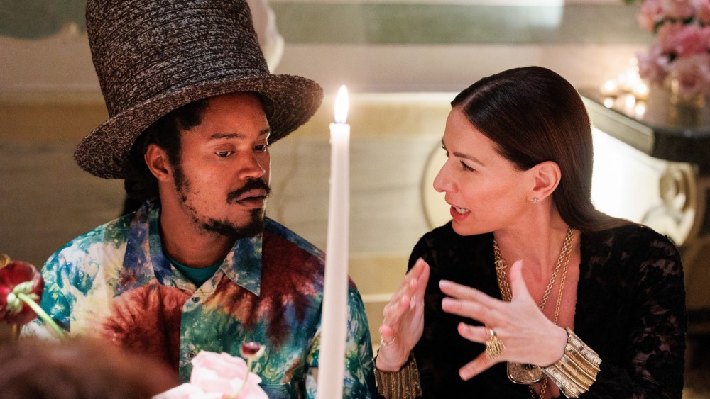 Artist Julien Creuzet and Yana Peel at the dinner hosted by Chanel at the 60th Venice Biennale.