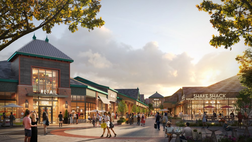 Rendering of the future retail expansion at Woodbury Common.