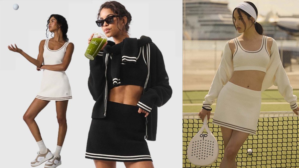 Alo Yoga Tennis Club Sweater Knit Dress on background