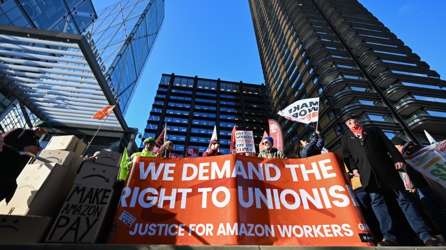 Although hundreds of warehouse staff have organized under the 500,000-member GMB, Amazon has never officially recognized the employees as officially unionized.