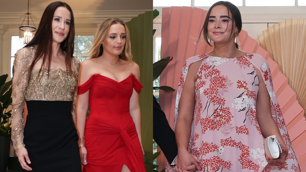 (L-R) Ashley Biden, Finnegan Biden and Naomi Biden the White House for a state dinner on April 10 in Washington, DC.