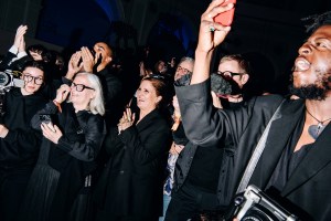 Maria Grazia Chiuri at Dior Pre-Fall 2024 afterparty held at the Brooklyn Museum on April 15, 2024 in New York.
