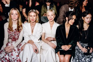 Kai Schreiber, Naomi Watts, Michelle Williams, Rachel Zegler and Haerin at Dior Pre-Fall 2024 Show held at the Brooklyn Museum on April 15, 2024 in New York.