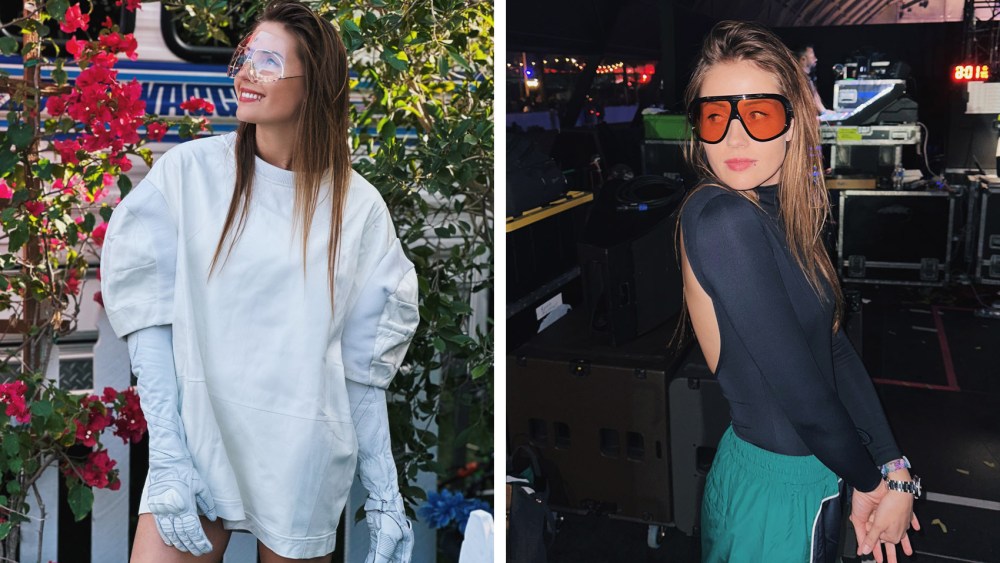 dj charlotte de witte, coachella 2024, ferrari spring rtw 2024 outfit, fila tracksuit