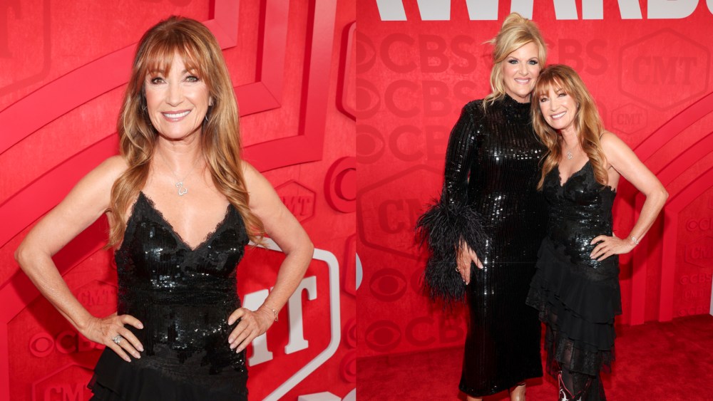 Jane Seymour and Trisha Yearwood at the 2024 CMT Music Awards Sunday in Austin.
