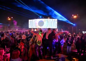 The scene at the Nylon House at Coachella Music and Arts Festival.
