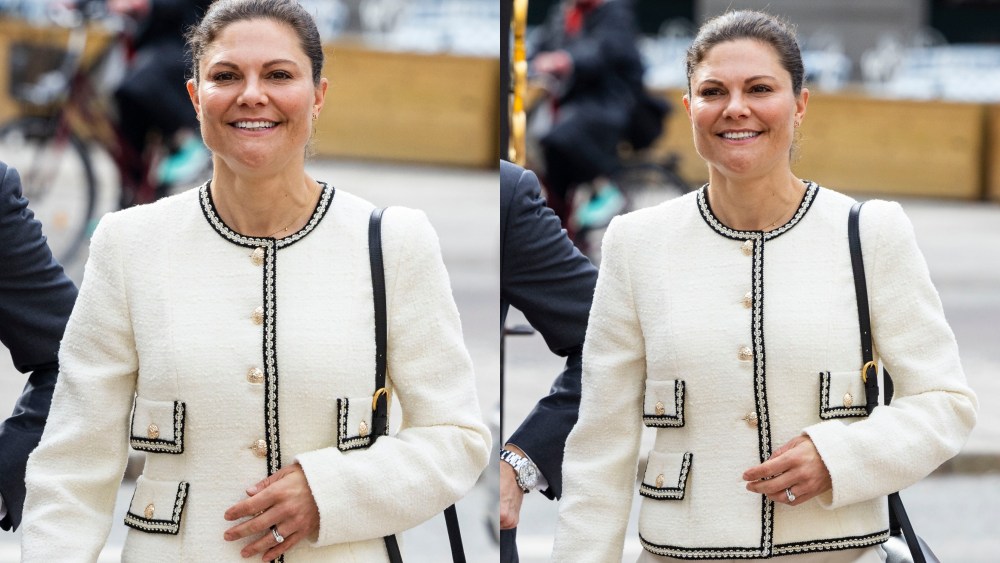 Crown Princess Victoria of Sweden visits Sweden's Supreme Court on April 10, 2024 in Stockholm, Sweden.
