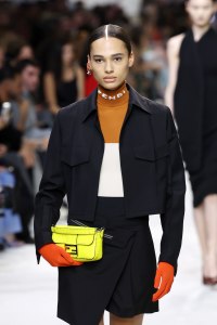 A model walks the runway at the Fendi fashion show during the Milan Fashion Week Womenswear Spring/Summer 2024 on September 20, 2023 in Milan, Italy.