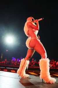 INDIO, CALIFORNIA - APRIL 14: (FOR EDITORIAL USE ONLY) Doja Cat performs at the Coachella Stage during the 2024 Coachella Valley Music and Arts Festival at Empire Polo Club on April 14, 2024 in Indio, California. (Photo by Arturo Holmes/Getty Images for Coachella)