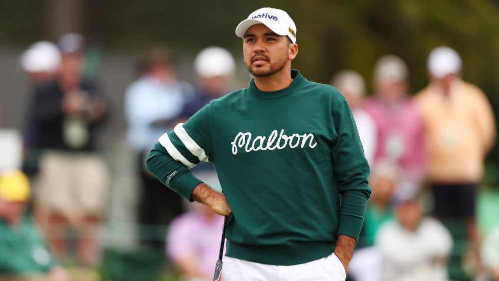 Jason Day at the Masters in a look from Malbon Golf.