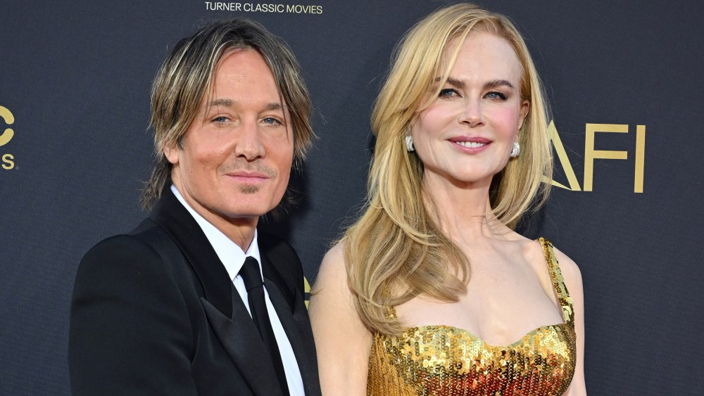 keith urban, gold balenciaga dress, Nicole Kidman at the AFI Life Achievement Award Honoring Nicole Kidman held at The Dolby Theatre on April 27, 2024 in Los Angeles, California.