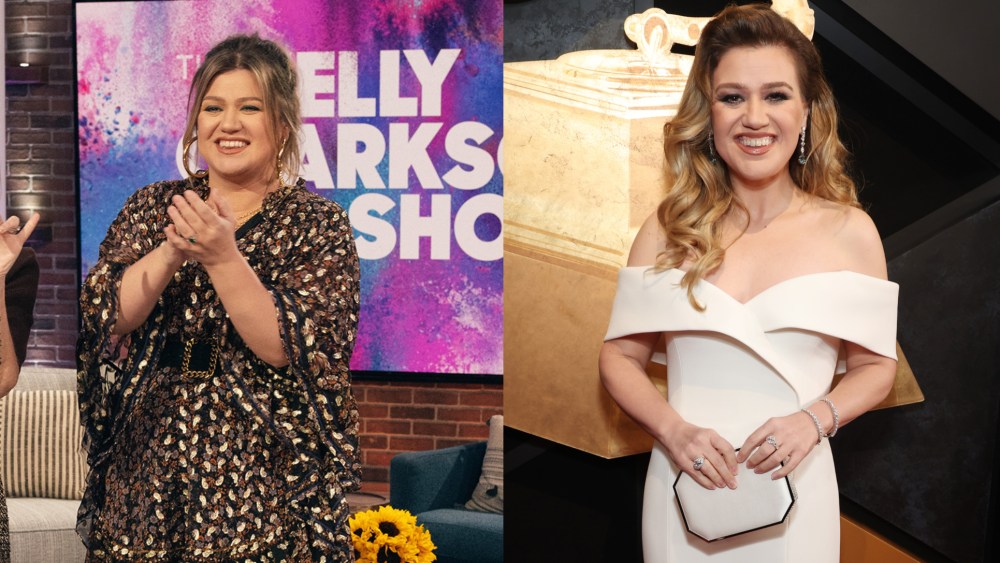 kelly clarkson new look, talk show, before and after, 2024 grammys, stylist, celebrity stylist Micaela Erlanger