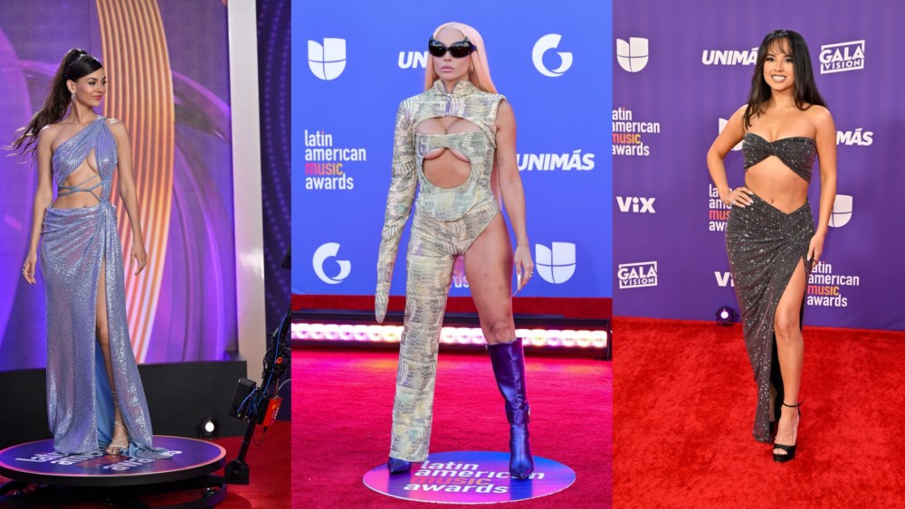 2024 Latin American Music Awards collage of Victoria Justice, Chesca and Becky G.