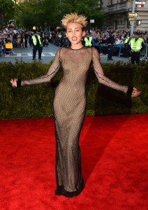 NEW YORK, NY - MAY 06:  Miley Cyrus attends the Costume Institute Gala for the "PUNK: Chaos to Couture" exhibition at the Metropolitan Museum of Art on May 6, 2013 in New York City.  (Photo by Larry Busacca/Getty Images)