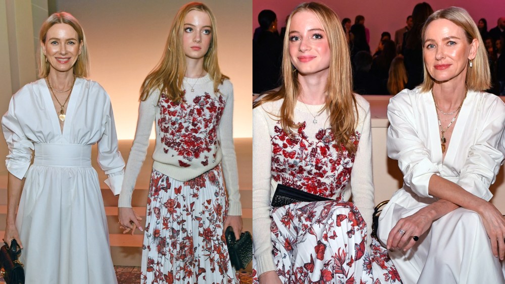 Naomi Watts and daughter Kai at the Dior show on April 15.