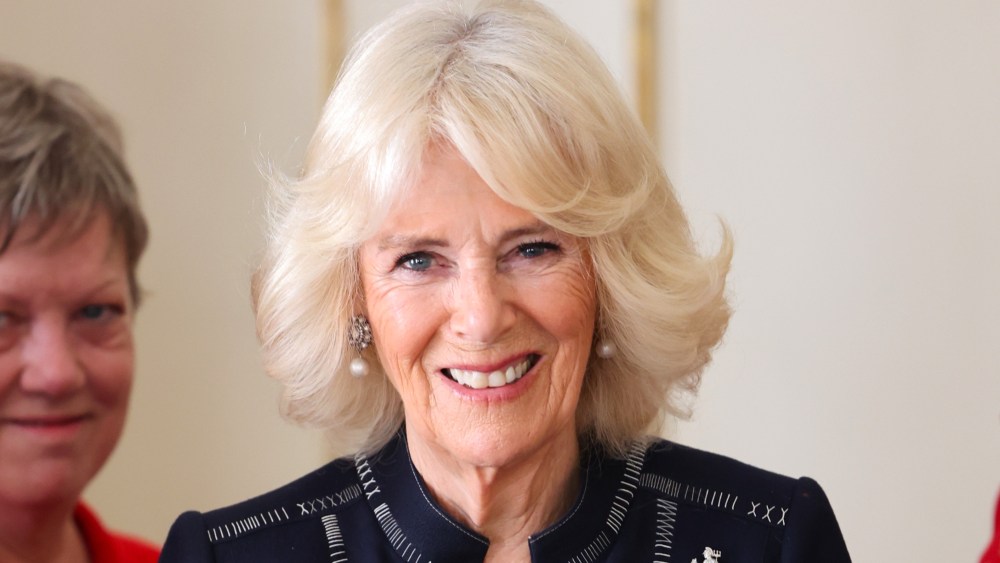 queen Queen Camilla hosts the 'Maiden' Yachting Crew following their Global Ocean Race Win at Clarence House on April 29 in London.