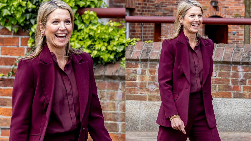 Queen Maxima of The Netherlands visits the Schoenenkwartier museum on April 23.