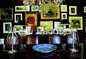 The formal dining room of Ricky and Ralph Lauren’s home in Bedford, NY.