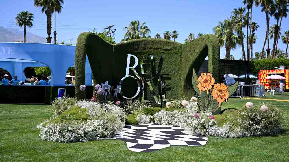 The scene at Revolve Festival at Coachella 2024.