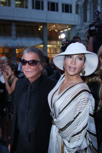 Roberto Cavalli and Jennifer Lopez at the Just Cavalli Flagship store opening in New York in 2007.