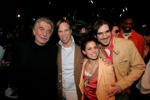 Roberto Cavalli, Tommy Hilfiger and Ally Hilfiger at a Jennifer Lopez Concert in New York in 2005.