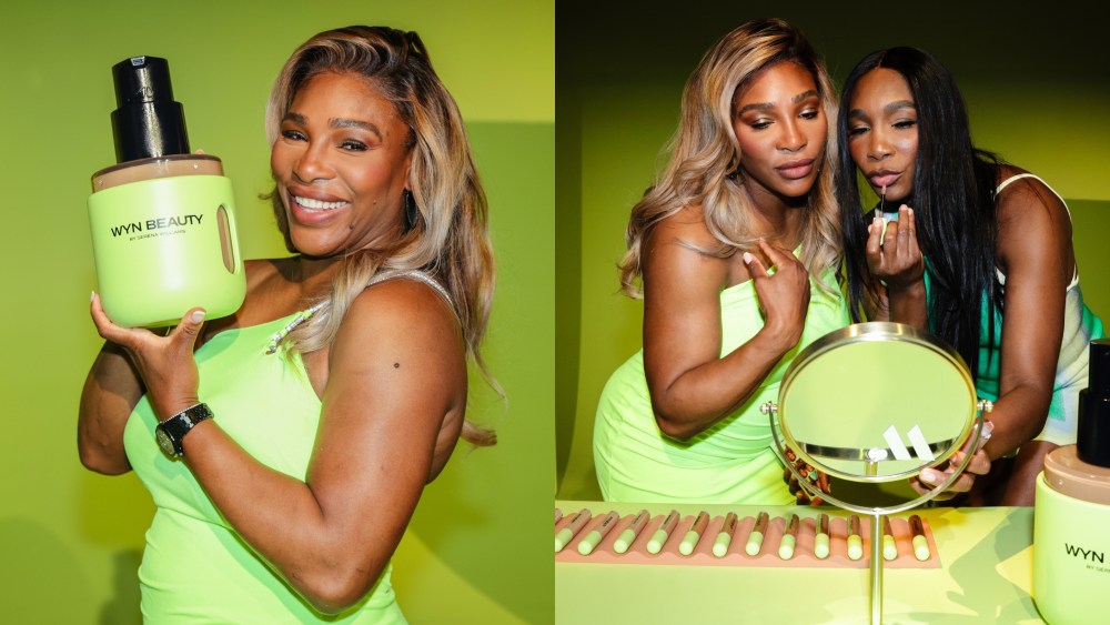 Serena Williams and Venus Williams celebrate the launch of WYN BEAUTY by Serena Williams on April 3.