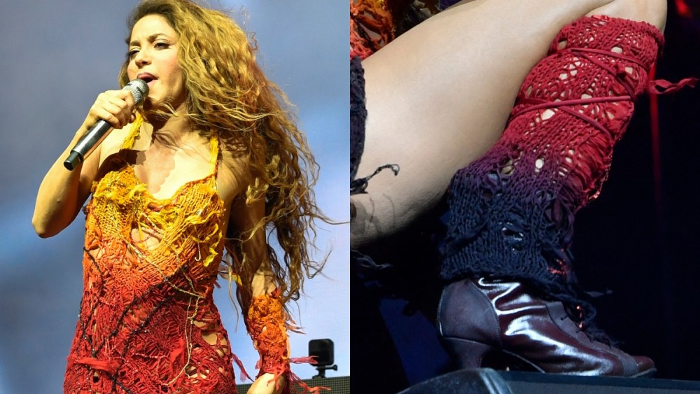 Shakira performs on the Sahara Stage during Coachella