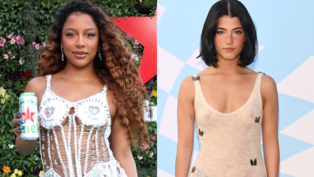 Victoria Monét, Charli D'Amelio see through coachella outfit, sheer fashion trends at coachella