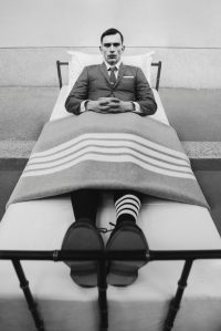 A look at the Thom Browne collaboration with Frette.