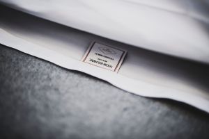 A look at the Thom Browne collaboration with Frette.