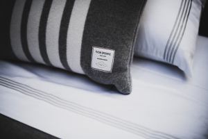 A look at the Thom Browne collaboration with Frette.
