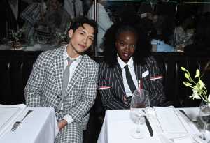 Manny Jacinto and Danai Gurira