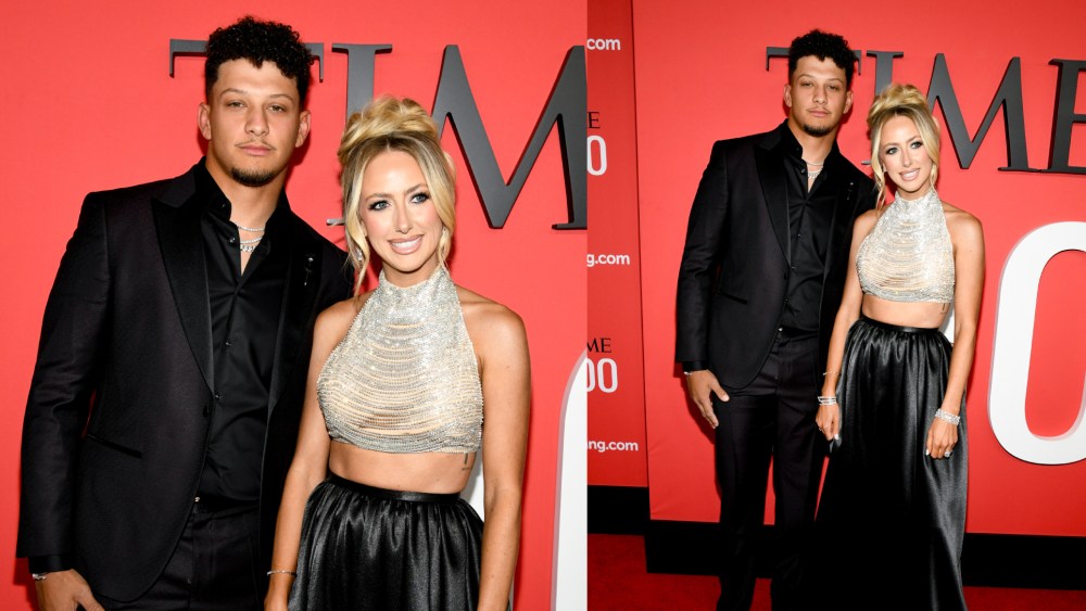Patrick Mahomes and Brittany Mahomes at the 2024 Time 100 Gala held at Jazz at Lincoln Center on April 25 in New York City.