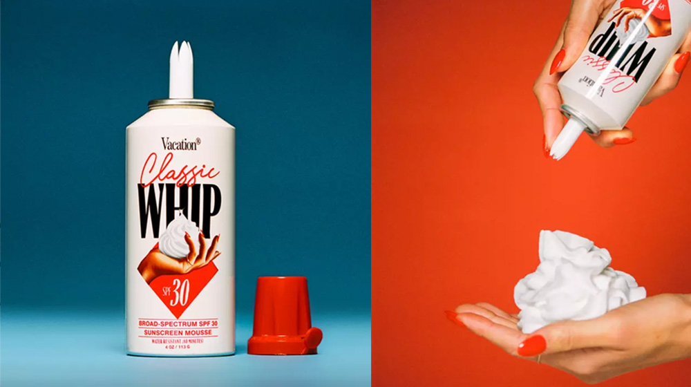 Vacation Classic Whip SPF 30 Sunscreen Mousse on white background