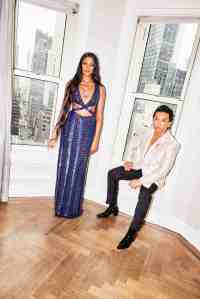Simone Ashley and Prabal Gurung in Prabal Gurung