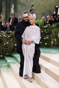 Beka Gvishiani and Doja Cat at the 2024 Met Gala: "Sleeping Beauties: Reawakening Fashion" held at The Metropolitan Museum of Art on May 6, 2024 in New York City.