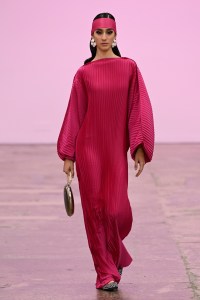 A model walks the runway during the ASIYAM show during Australian Fashion Week Presented By Pandora 2024 at Carriageworks on May 17, 2024 in Sydney, Australia.