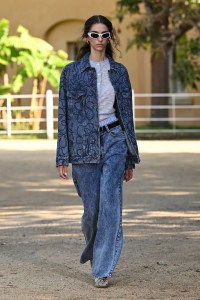 A model walks the runway during the Blanca show during Australian Fashion Week Presented By Pandora 2024 at Vaucluse House on May 16, 2024 in Sydney, Australia.