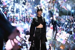 A model walks the runway during the INJURY show during Australian Fashion Week Presented By Pandora 2024 at Carriageworks on May 17, 2024 in Sydney, Australia.