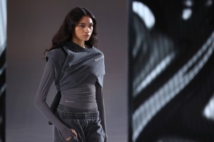 A model walks the runway during the P.E Nation show during Australian Fashion Week Presented By Pandora 2024 at Carriageworks on May 14, 2024 in Sydney, Australia.