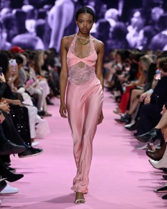 A model walks the runway during the Pandora's Closing Night show during Australian Fashion Week Presented By Pandora 2024 at Carriageworks on May 17, 2024 in Sydney, Australia.