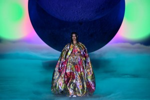 A model walks the runway during the Romance Was Born show during Australian Fashion Week Presented By Pandora 2024 at Carriageworks on May 15, 2024 in Sydney, Australia.